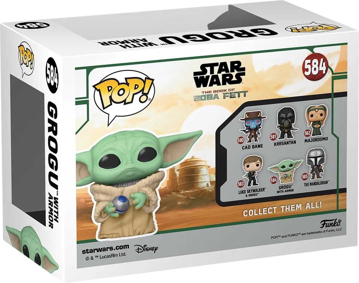 Funko Star Wars POP! TV The Book Of Boba Fett Grogu With Armor 68650 - Multicolours