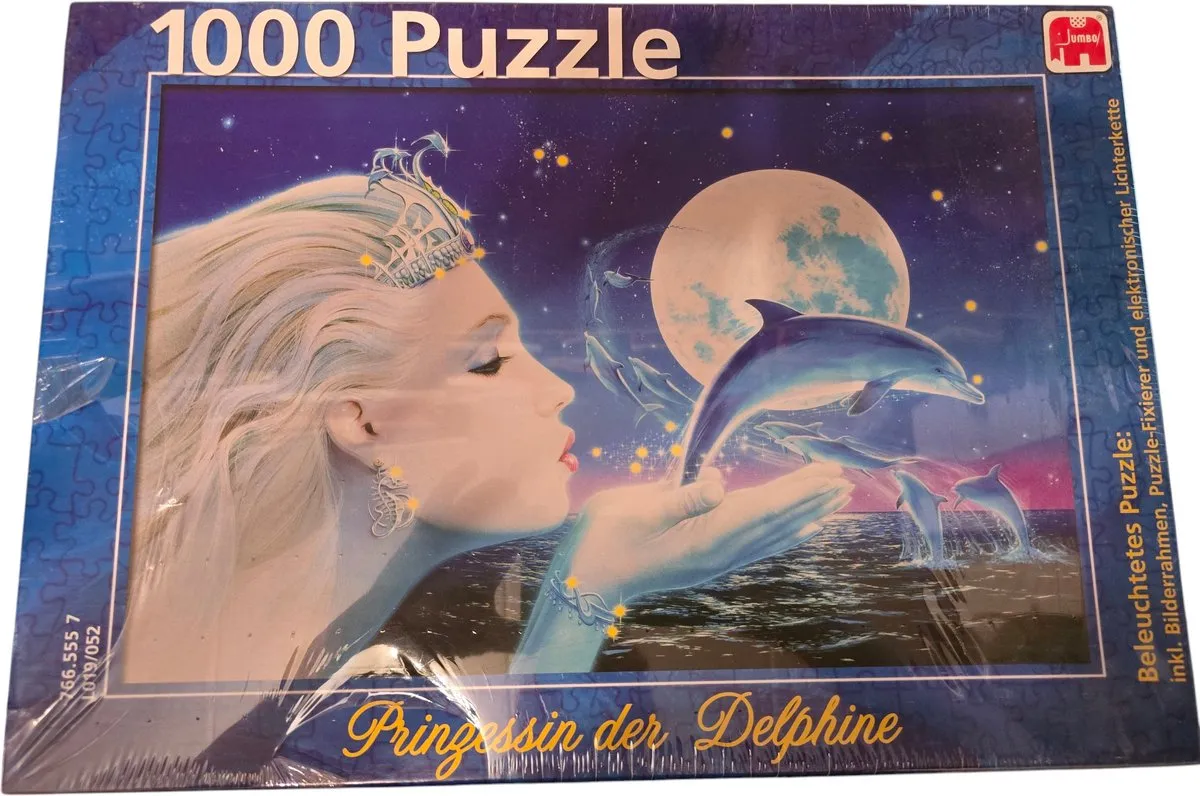 Jumbo Princes van de Dolfijnen Puzzel 1000 Stuks - Met Verlichting