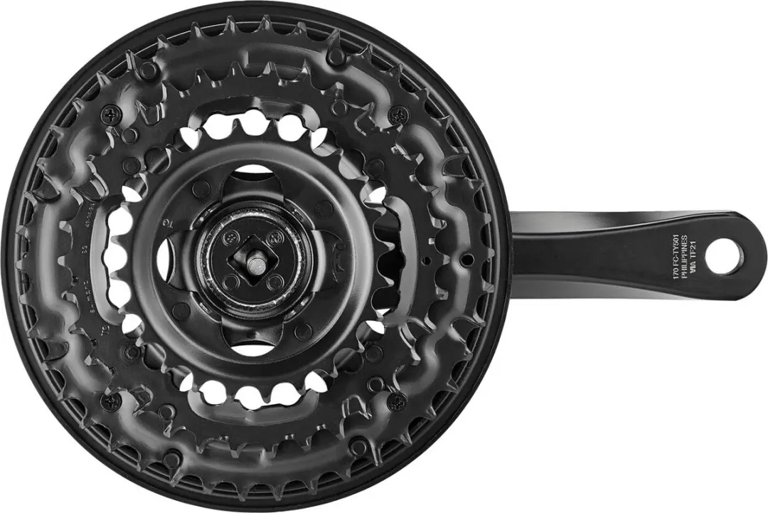 Shimano Tourney FC-TY501 Kettingbladset 42/34/24T - 8-speed - Zwart - afbeelding 4 van 6