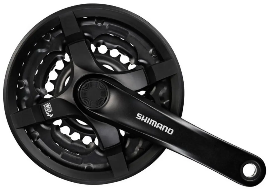 Shimano Tourney FC-TY501 Kettingbladset 42/34/24T - 8-speed - Zwart