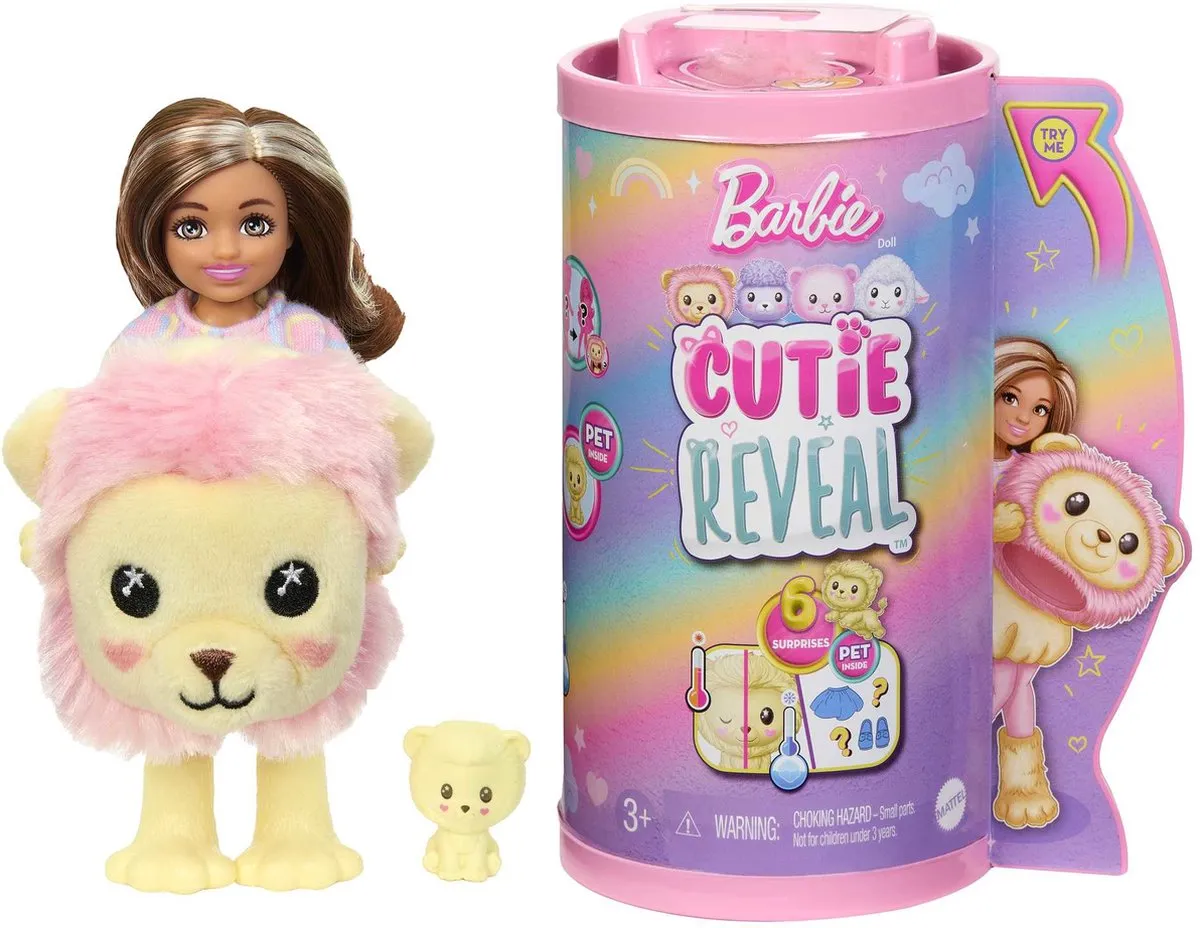 Barbie Cutie Reveal Leeuw HKR21 - Minipop - afbeelding 2 van 6