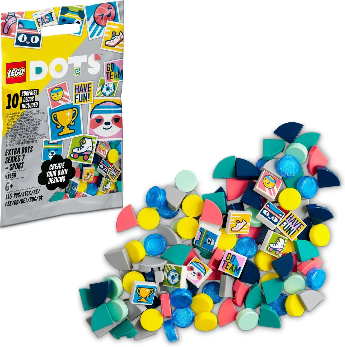 LEGO DOTS Extra DOTS Serie 7 Sport 41958 - Meerkleurig