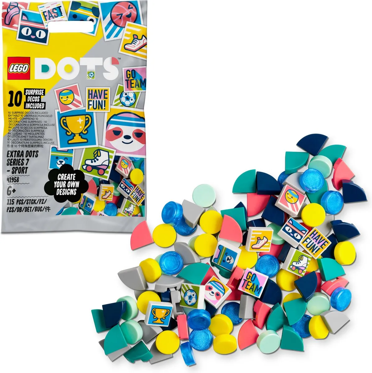 LEGO DOTS Extra DOTS Serie 7 Sport 41958 - Meerkleurig