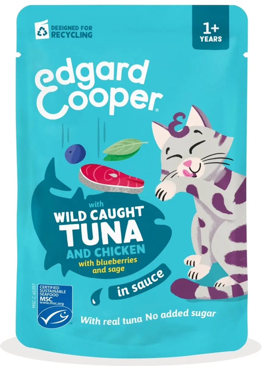 Edgard & Cooper Tonijn & Kip in Saus 85g