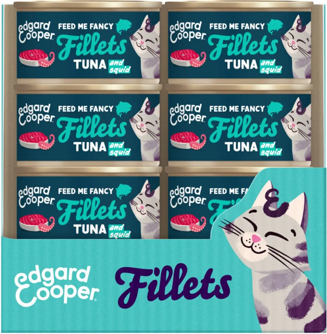 Edgard & Cooper Natvoer Kattenvoer Tonijn & Calamares 70g - 24 Stuks - afbeelding 6 van 6