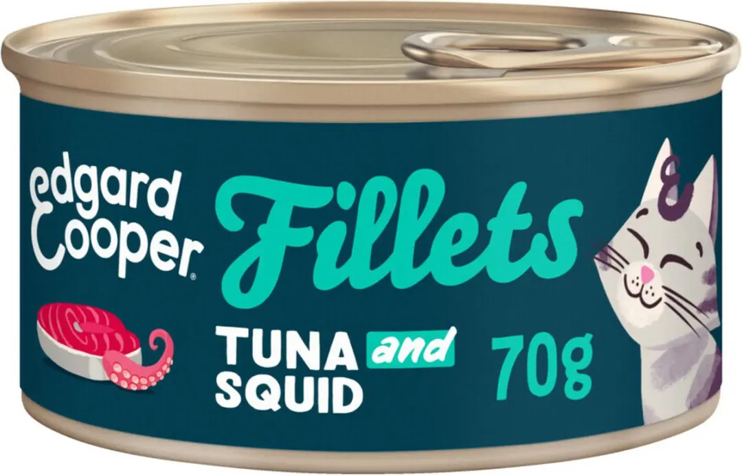 Edgard & Cooper Natvoer Kattenvoer Tonijn & Calamares 70g