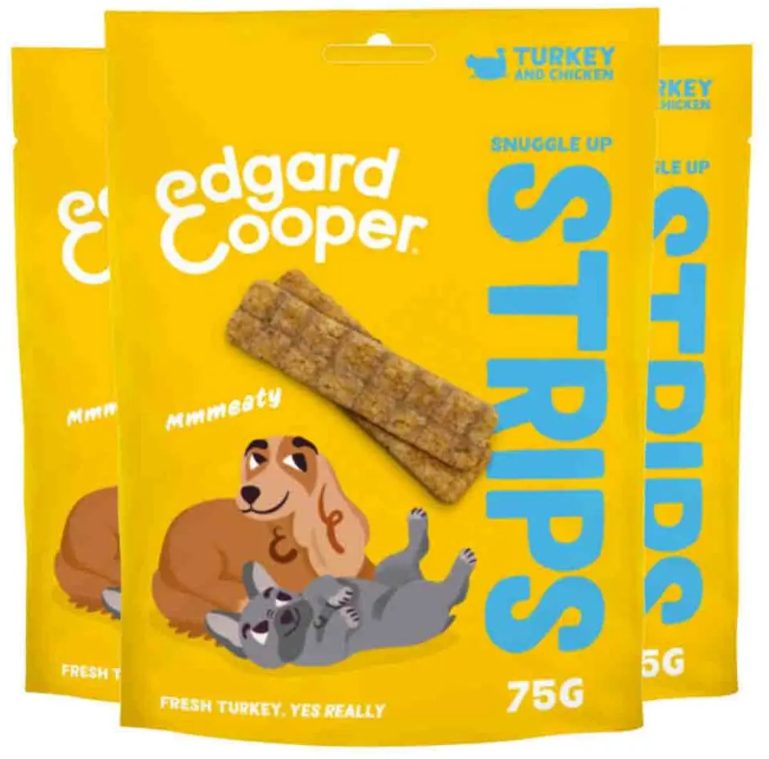 3x Edgard & Cooper Adult Strips Kalkoen