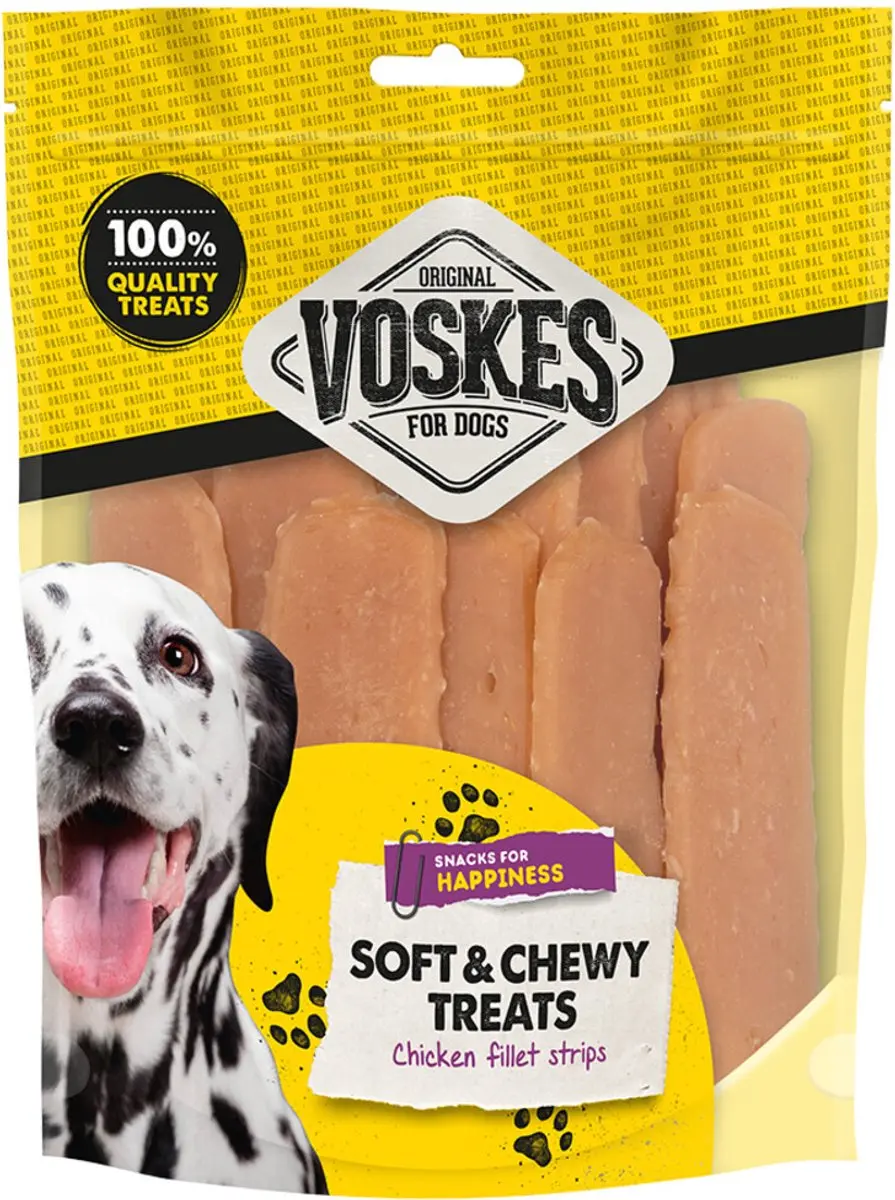 Voskes Hondensnack Kipfilet Dry 400g