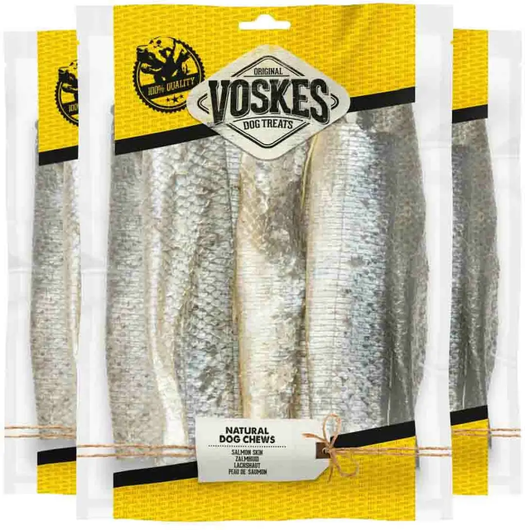 Voskes Hondensnacks Huid Zalm 100g