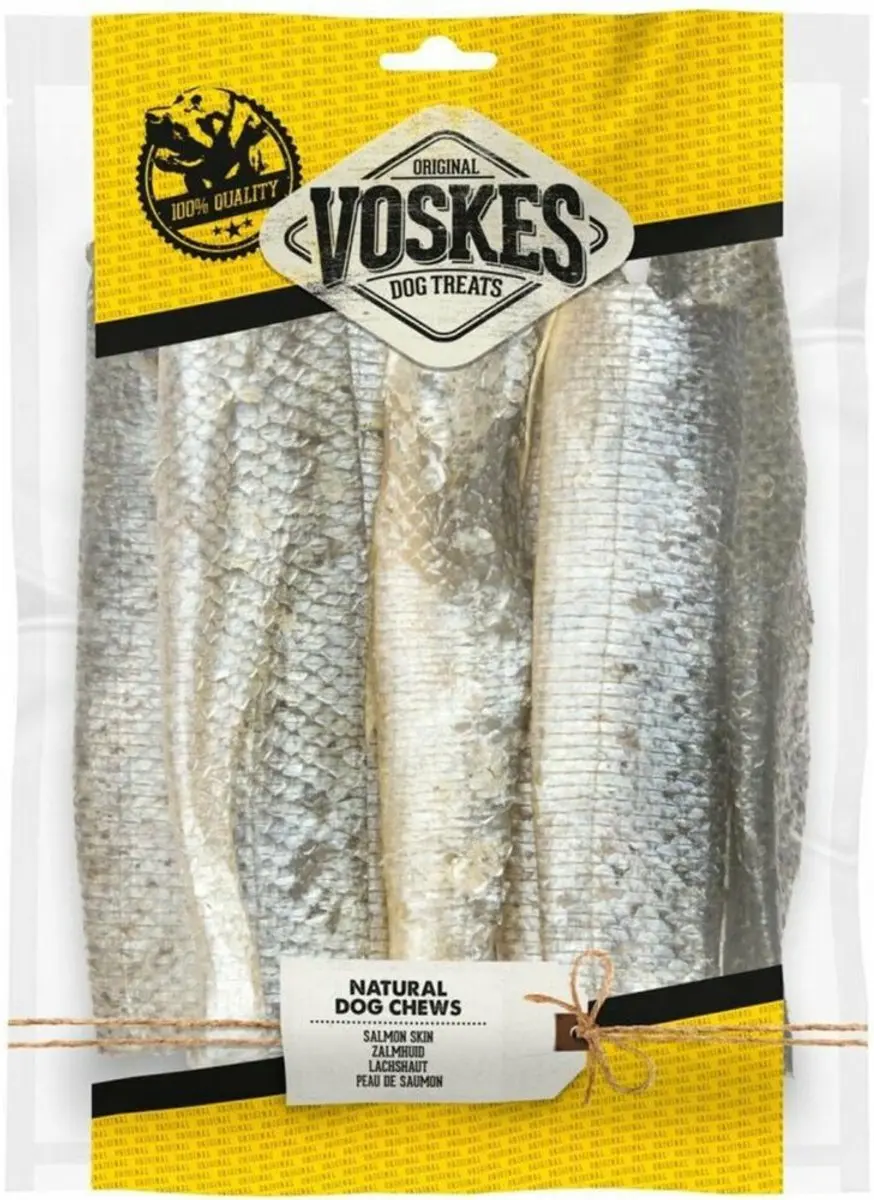Voskes Hondensnacks Huid Zalm 100g