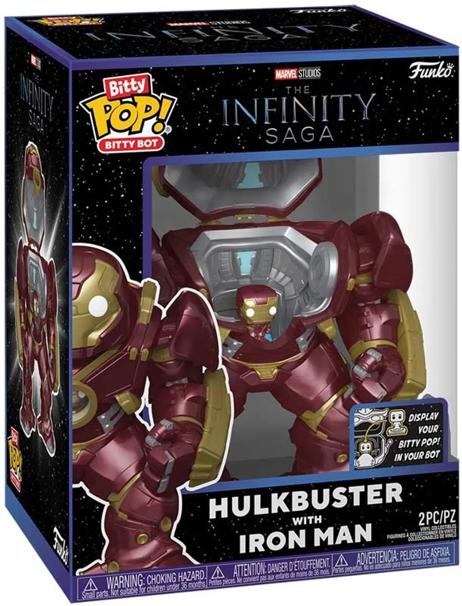 Funko Bitty Bop Bitty Bot Marvel Hulkbuster met Iron Man - Meerkleurig