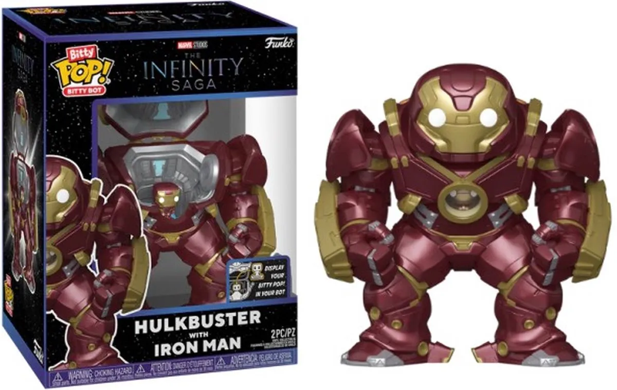 Funko Bitty Bop Bitty Bot Marvel Hulkbuster met Iron Man - Meerkleurig
