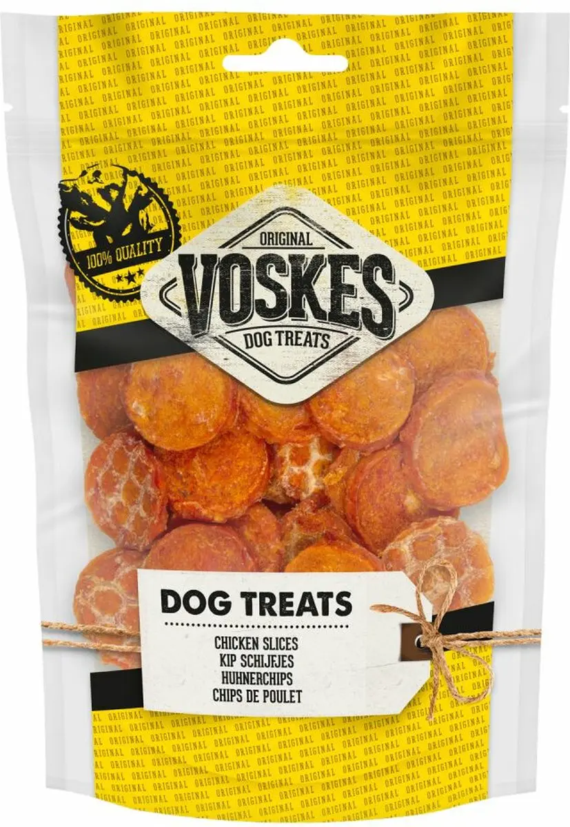 Voskes Hondensnacks Kip Schijfjes - 10x100g