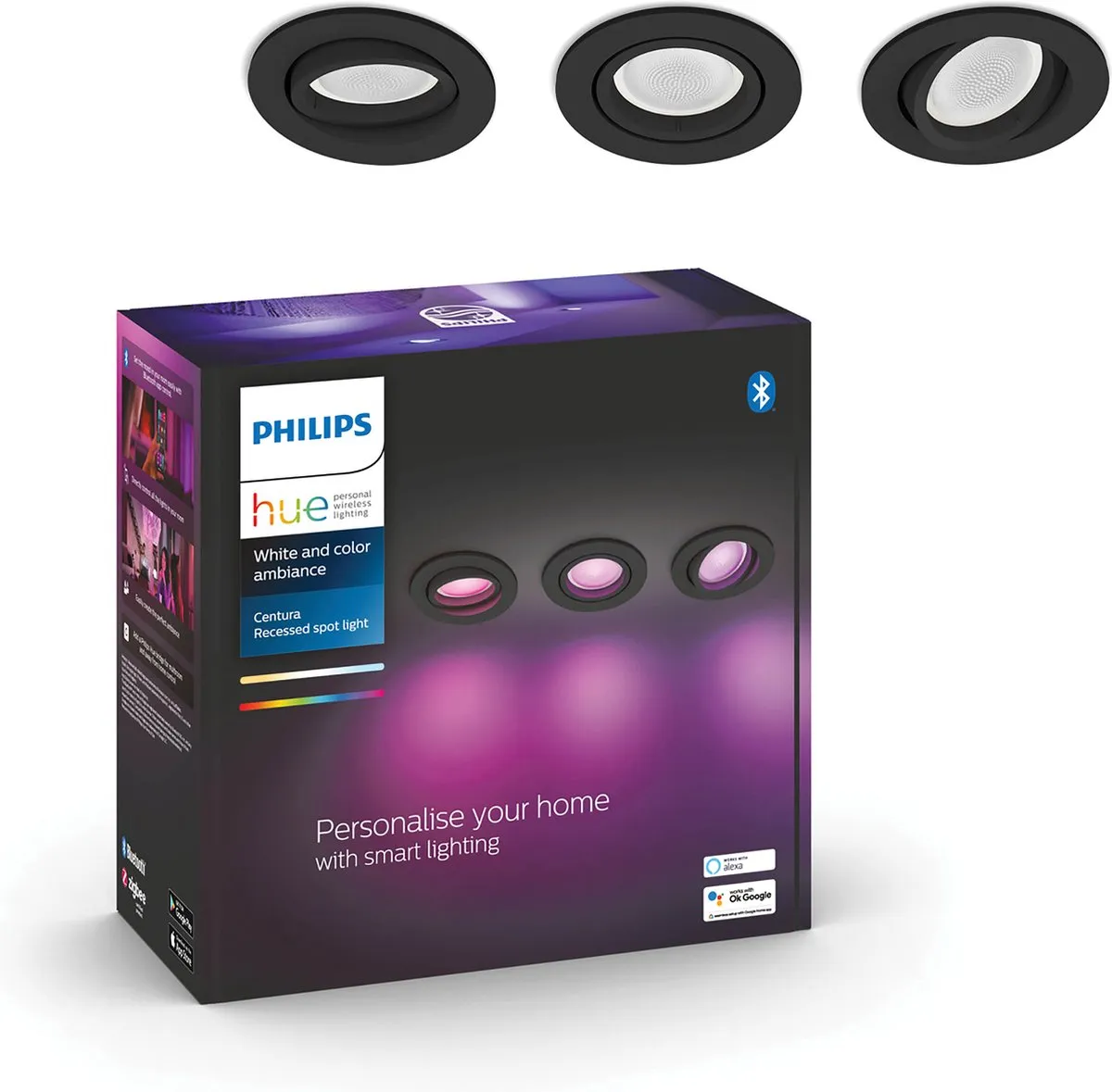 Philips Hue Centura Inbouwspot 3-pack