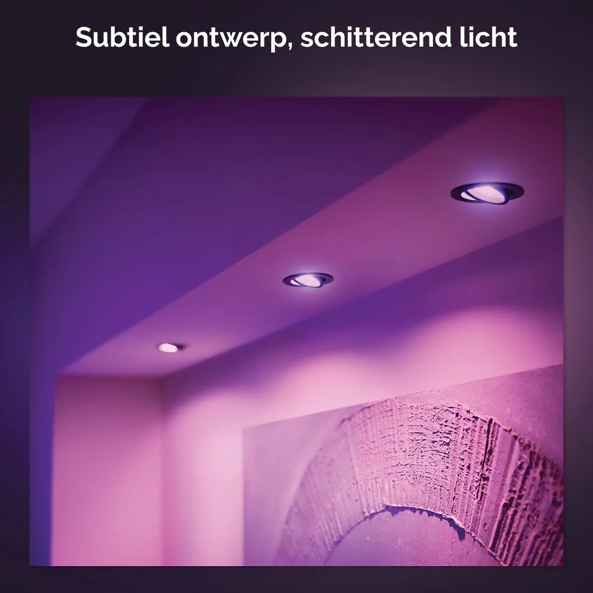 Philips Hue Centura Inbouwspot 3-pack - Zwart