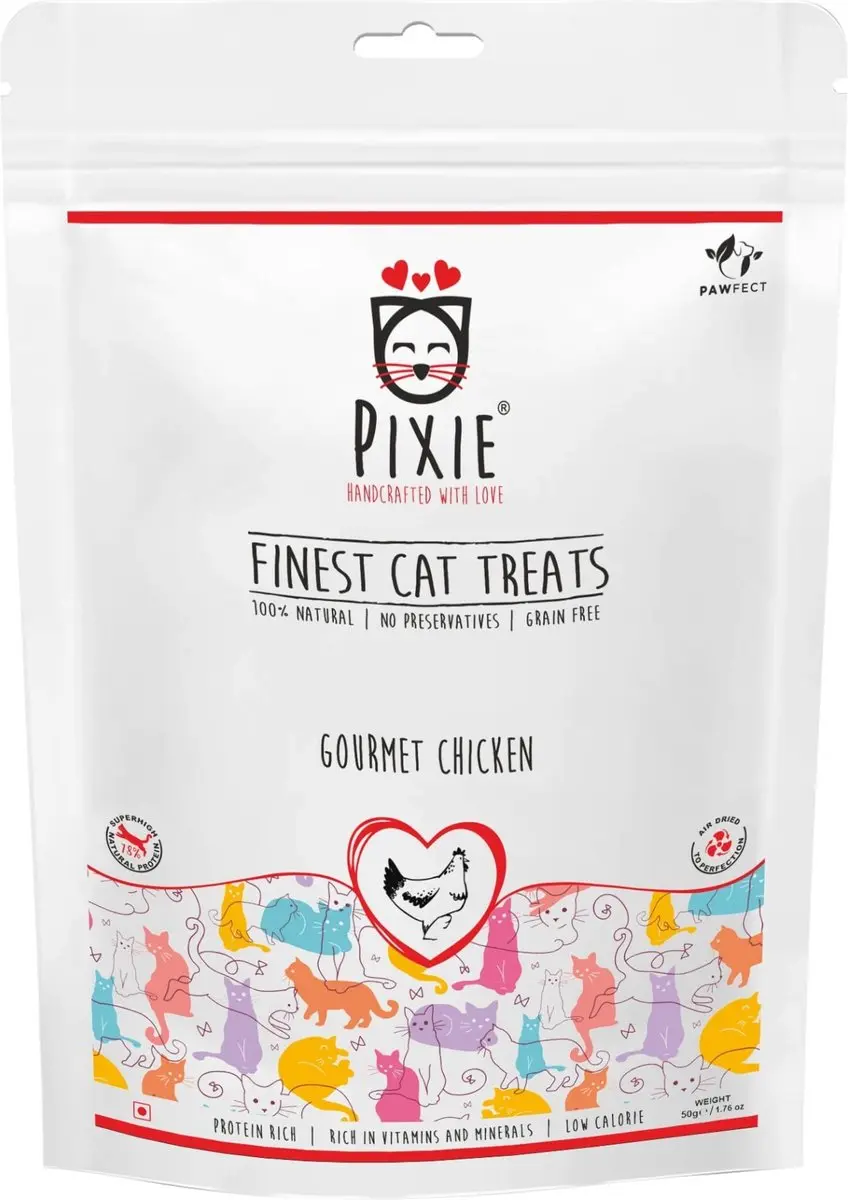 Pawfect Pixie Luchtgedroogde kattensnacks Kip 50 gr.