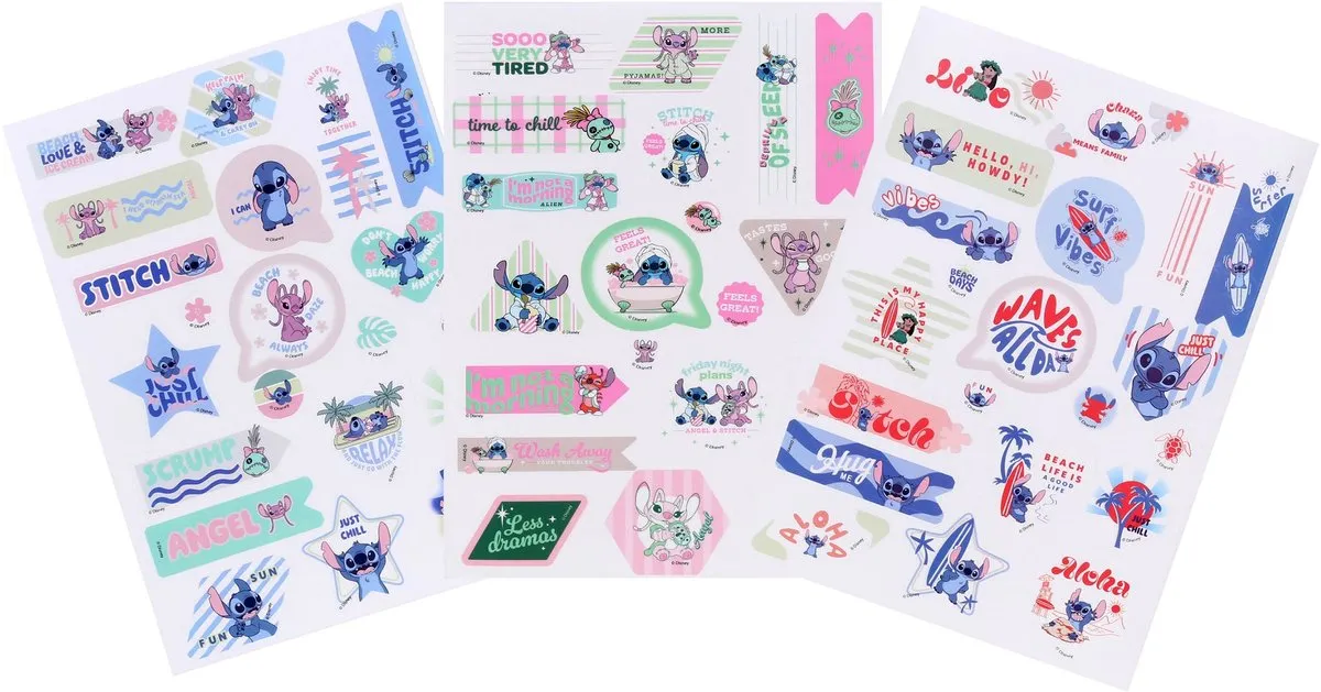 Disney Stitch Transparante Stickers - 63 Stuks
