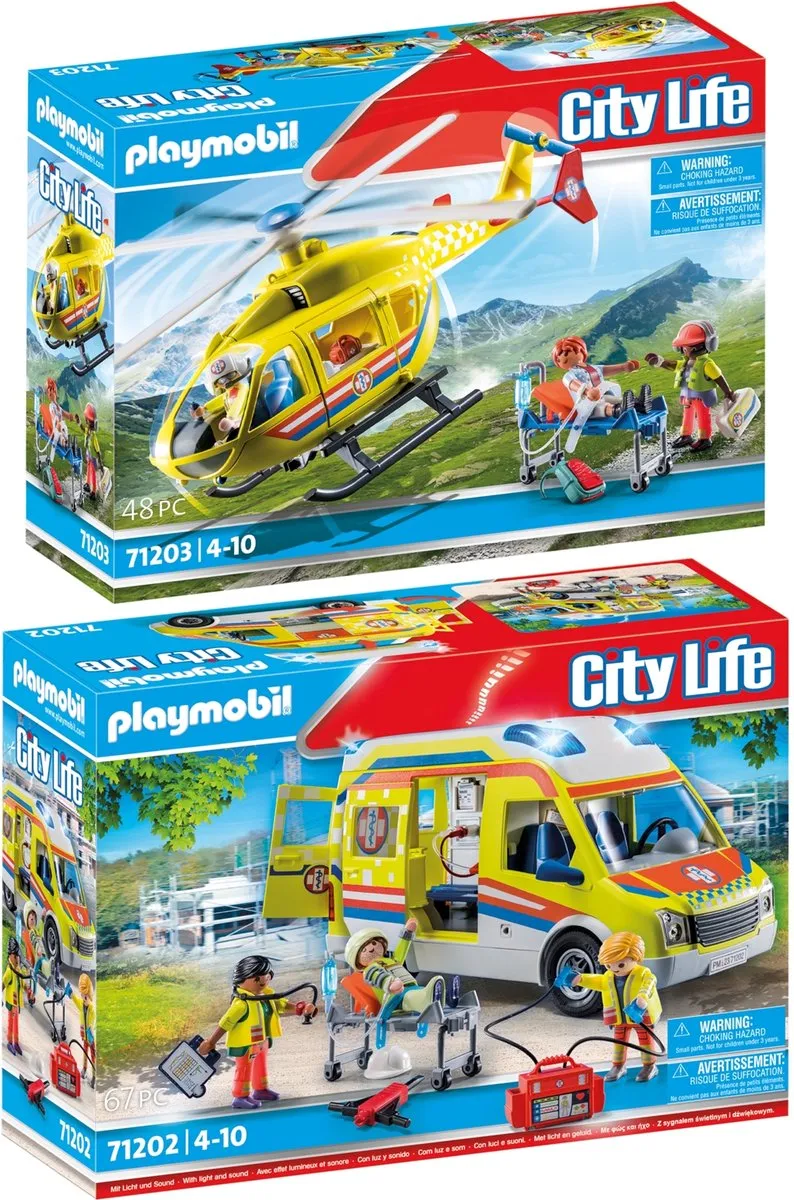 Playmobil Ambulance & Reddingshelikopter