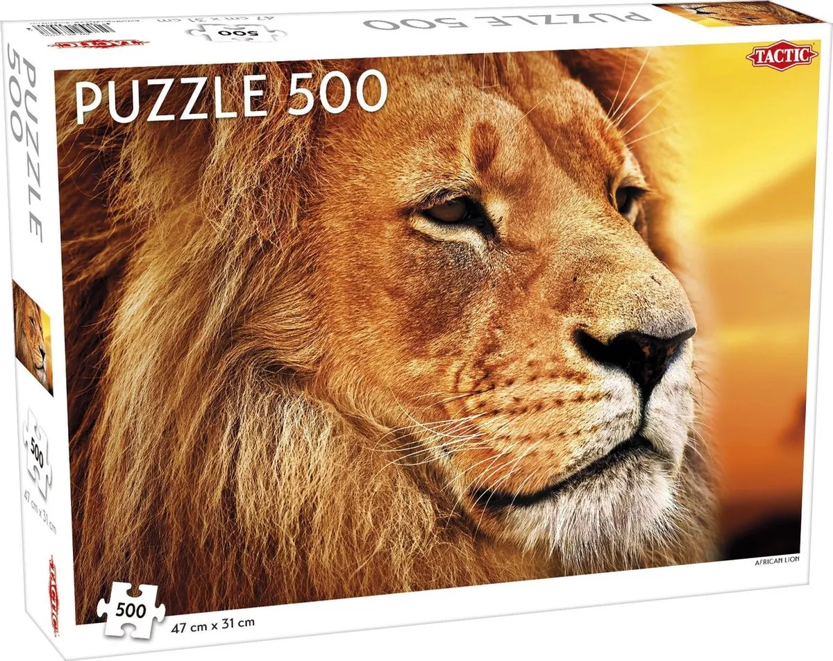 Tactic African Lion Puzzel 500 Stukjes