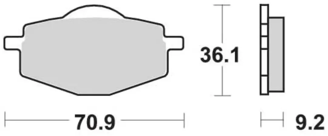 SBS P575-LS Gesinterde Remblokken - Silver - afbeelding 2 van 3