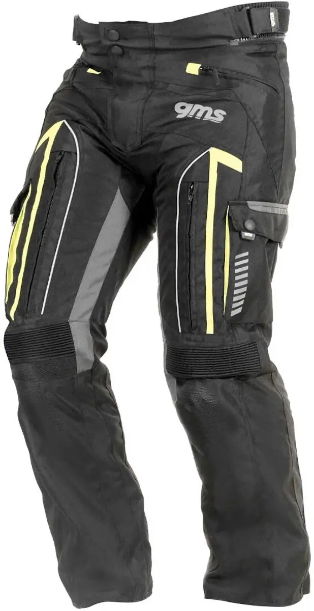 gms Everest Zwart Gele Textiele Motorbroek