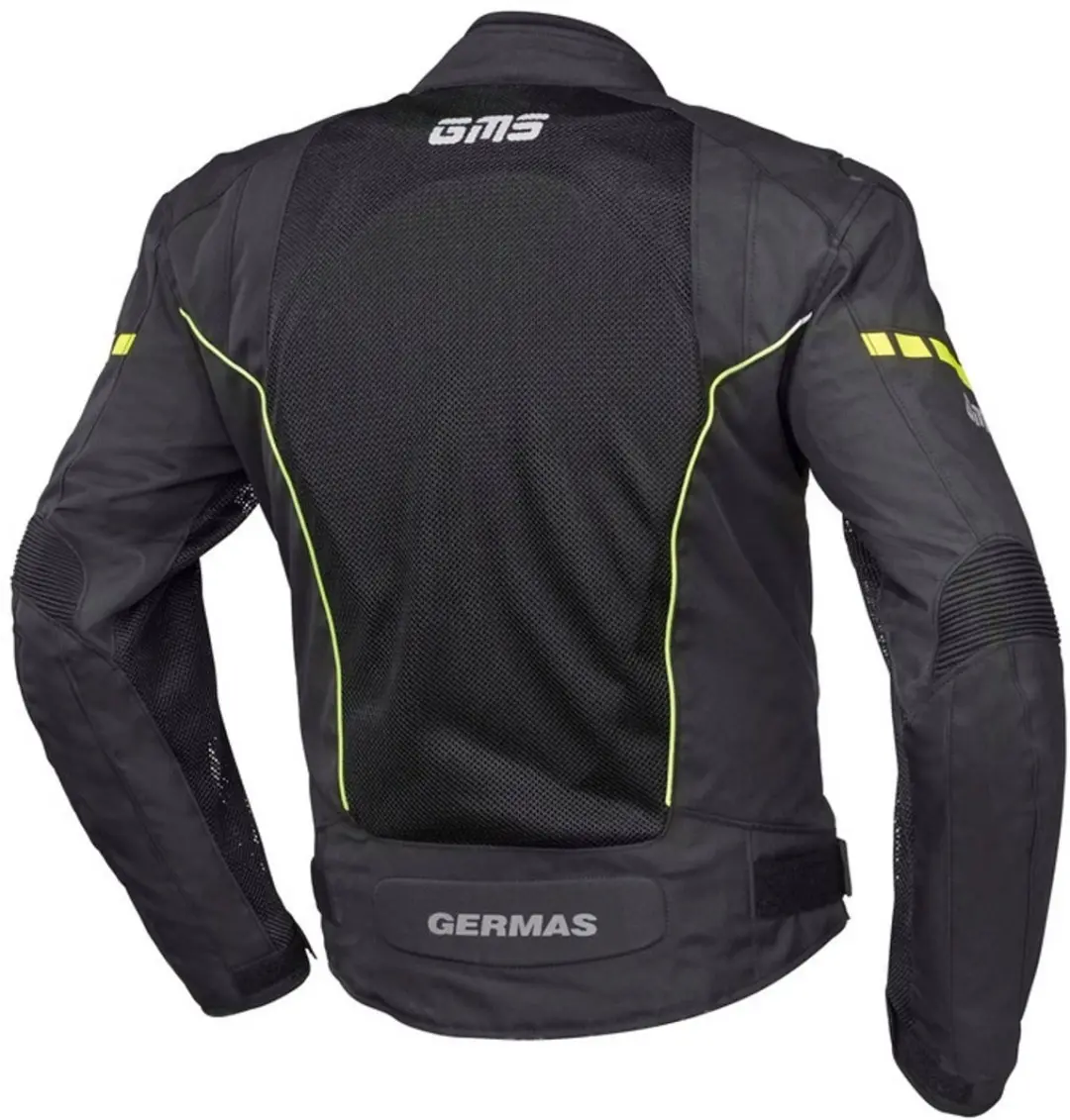Gms Samu Textiele Motorjas - Zwart/Fluor Geel - 4XL