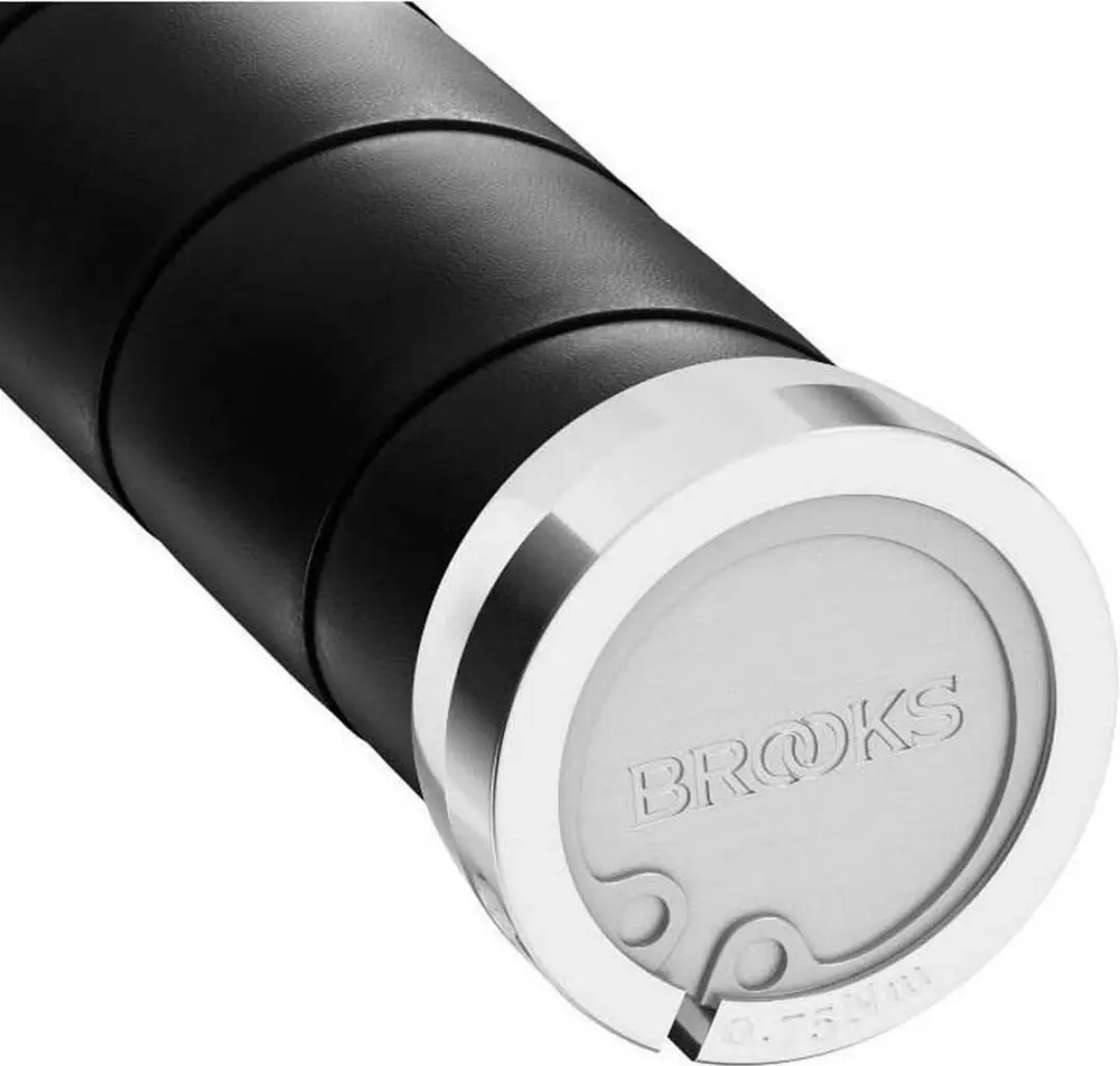 Brooks Slender Leer Handvatten 100/100mm Zwart - afbeelding 4 van 6