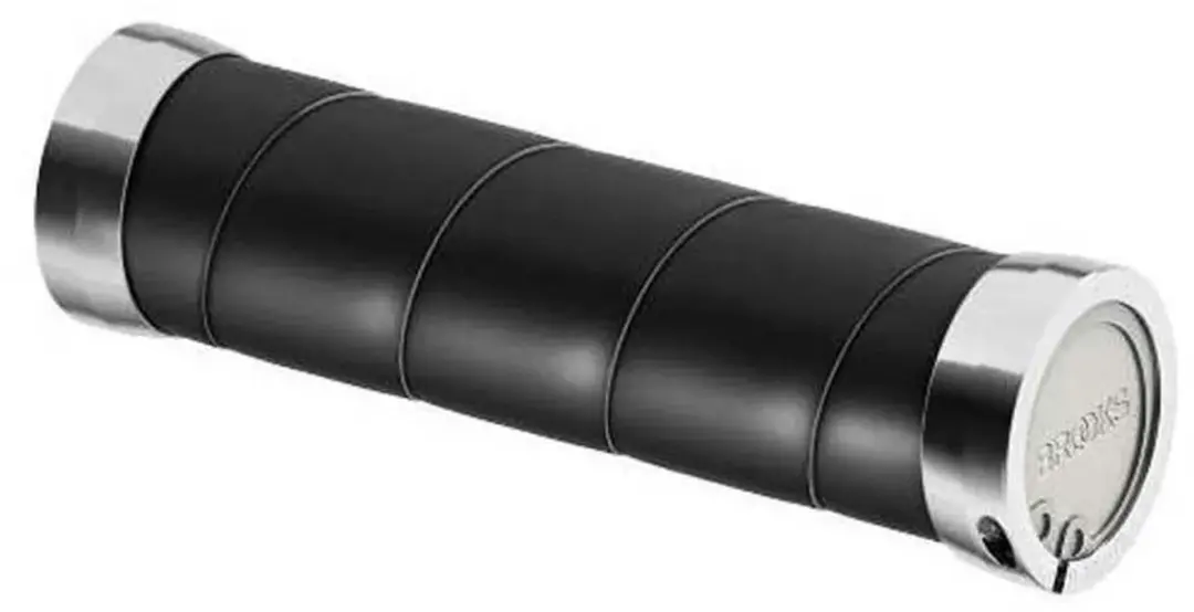 Brooks Slender Leer Handvatten 100/100mm Zwart - afbeelding 3 van 6