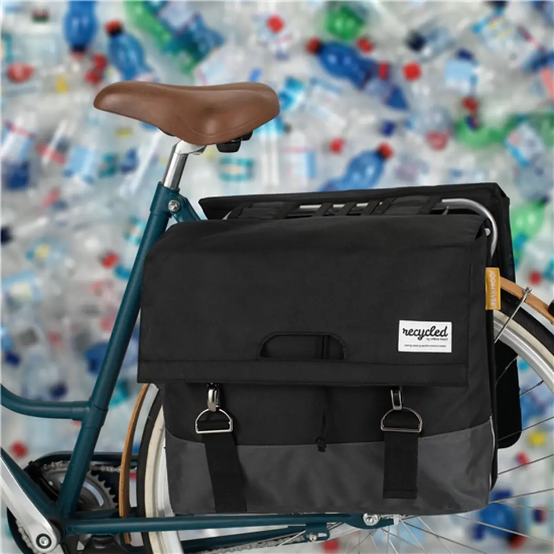 URBAN PROOF Dubbele Fietstas 55L - Zwart/Grijs - afbeelding 5 van 6