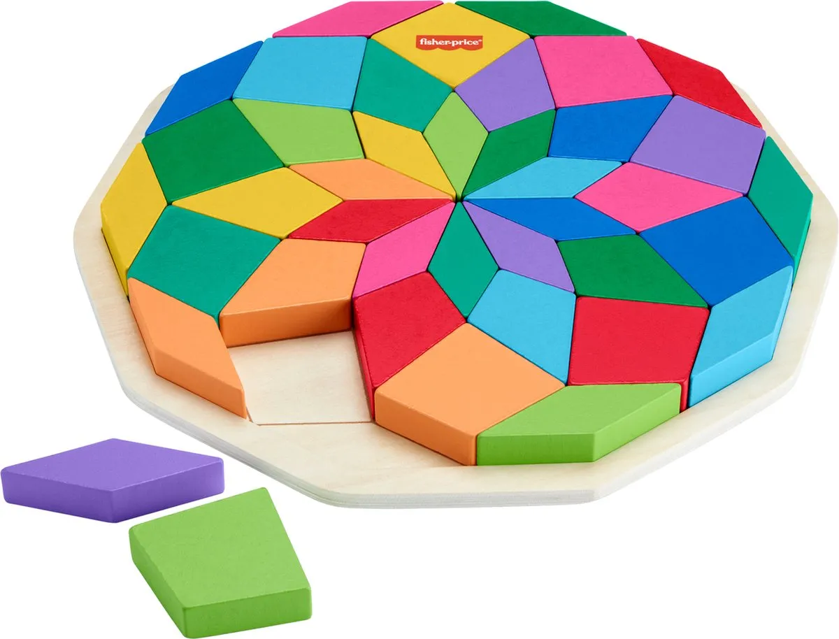 Fisher Price Geometrische Houten Mandala Puzzel 41 Stuks