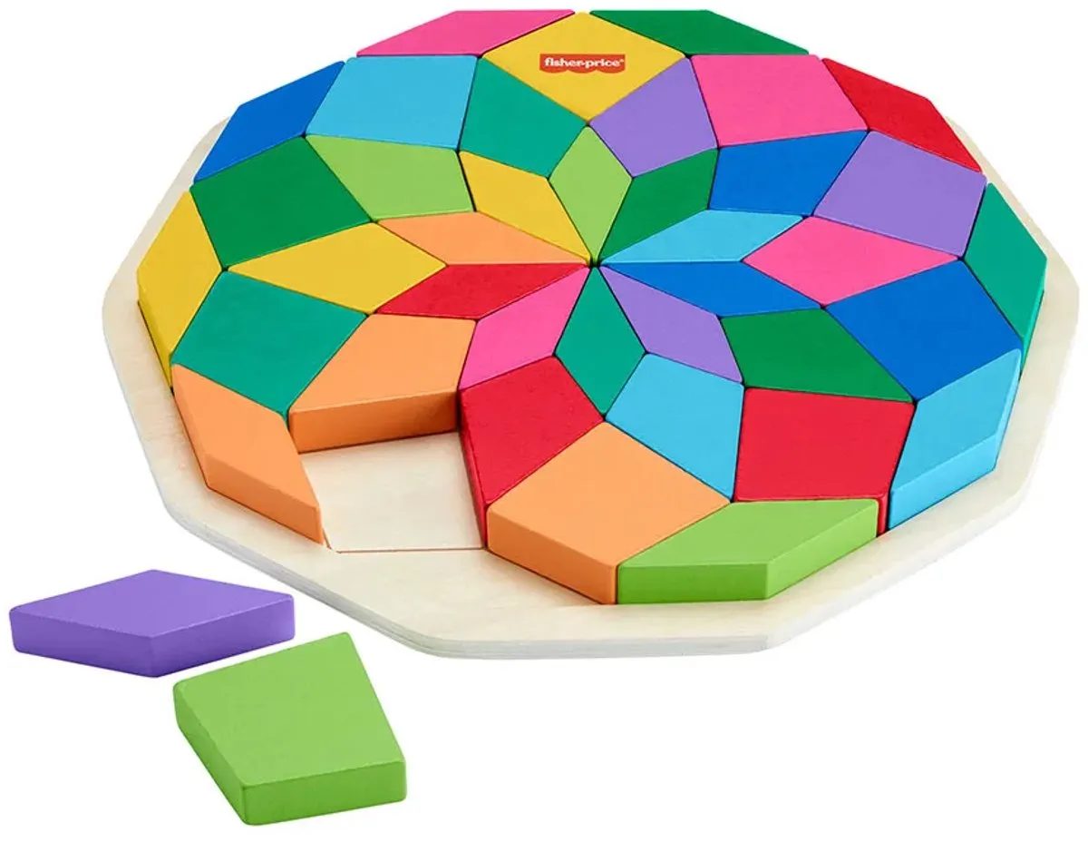 Fisher Price Geometrische Houten Mandala Puzzel 41 Stuks