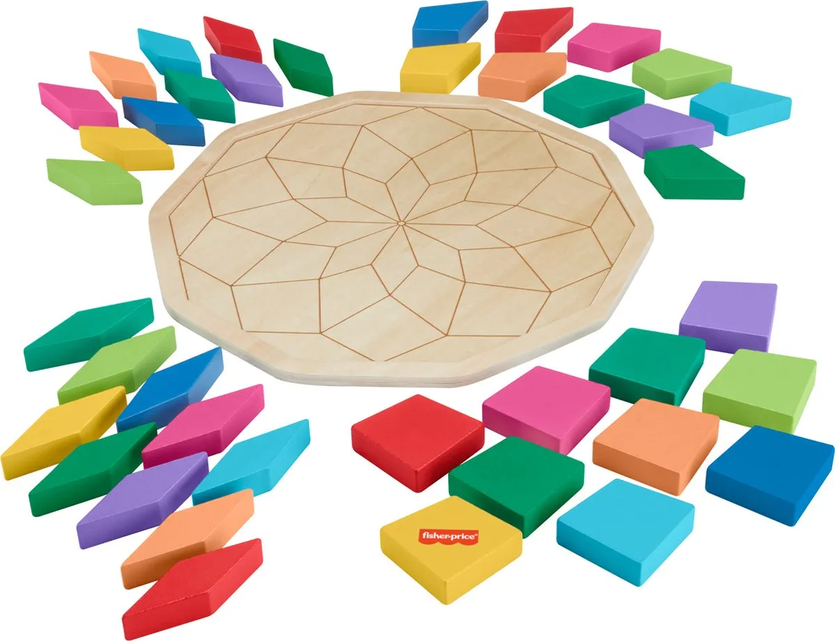 Fisher Price Geometrische Houten Mandala Puzzel 41 Stuks