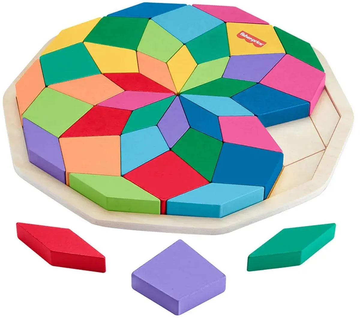 Fisher Price Geometrische Houten Mandala Puzzel 41 Stuks