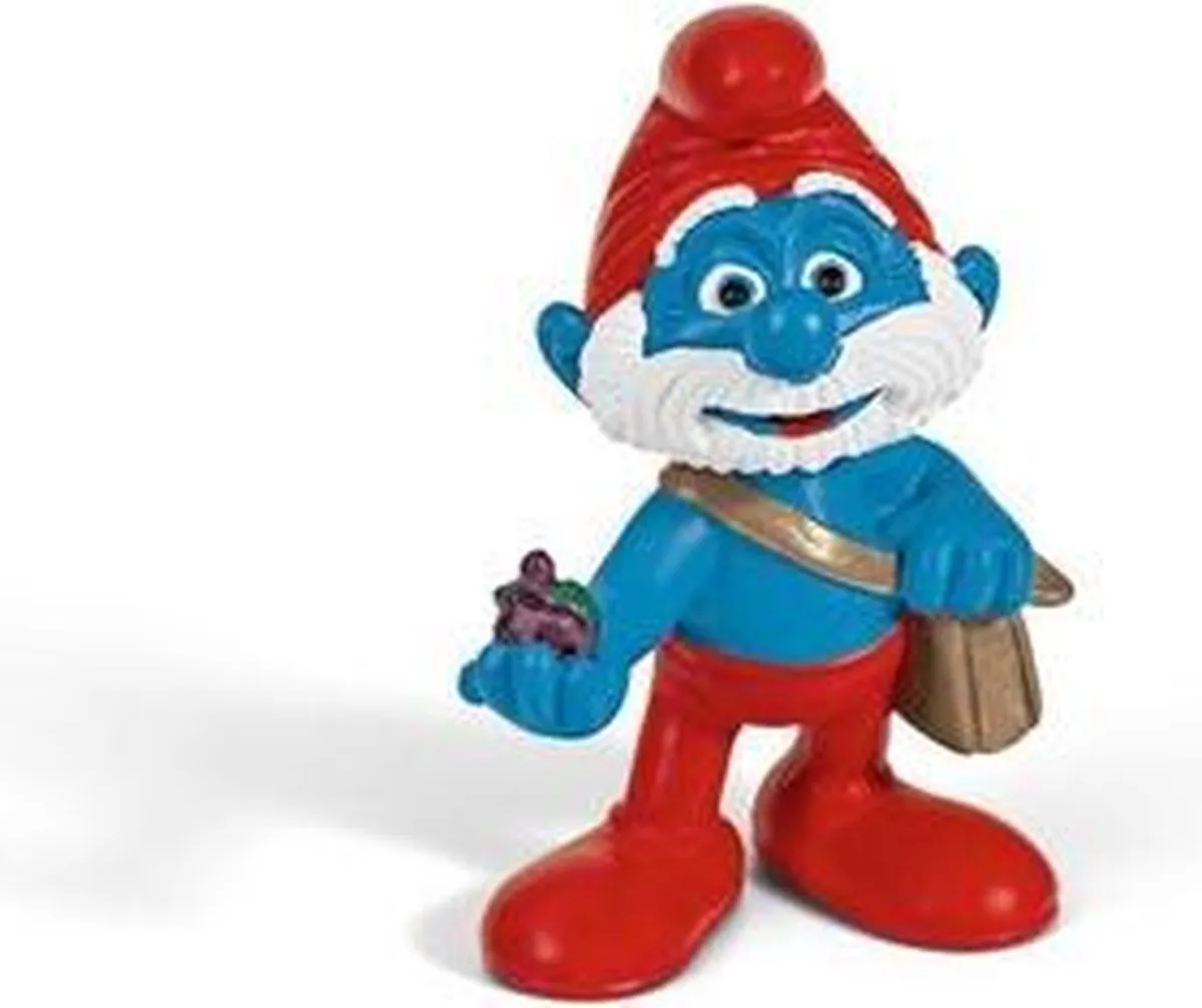 Schleich De Smurfen Grote Smurf Met Tas 20729 - Speelfiguur