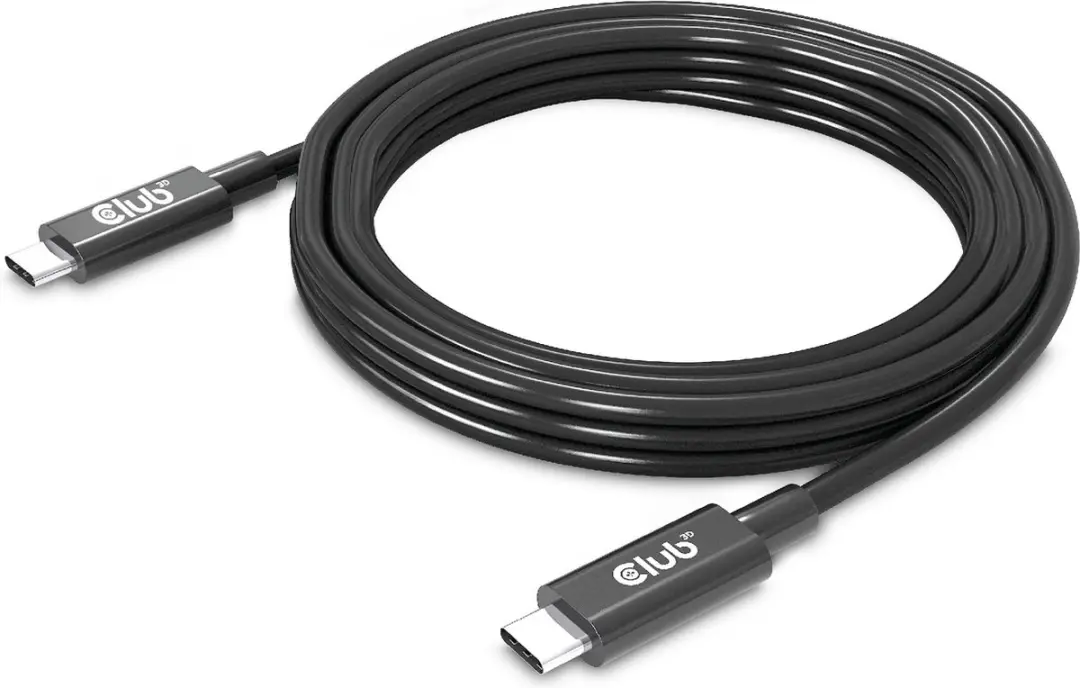 Club 3D USB-C 40Gbps Kabel 8K60Hz/4K120Hz PD 240W EPR 3m - Zwart