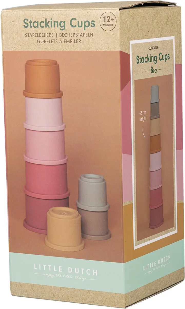 Little Dutch Stapelbekers - 6 Stuks - Roze - afbeelding 2 van 6