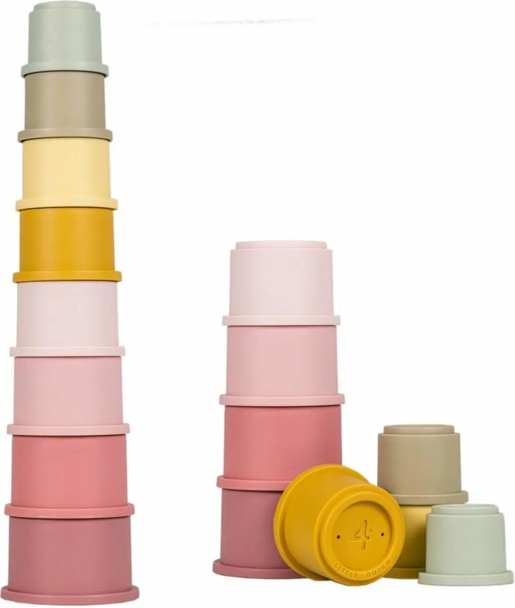 Little Dutch Stapelbekers - 6 Stuks - Roze - afbeelding 4 van 6