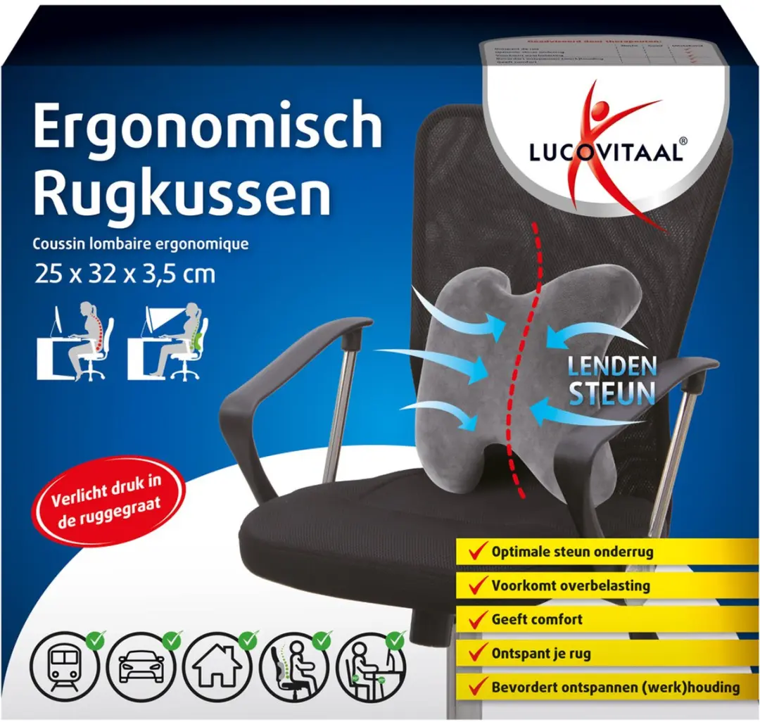 Lucovitaal Ergonomisch Rugkussen 1ST