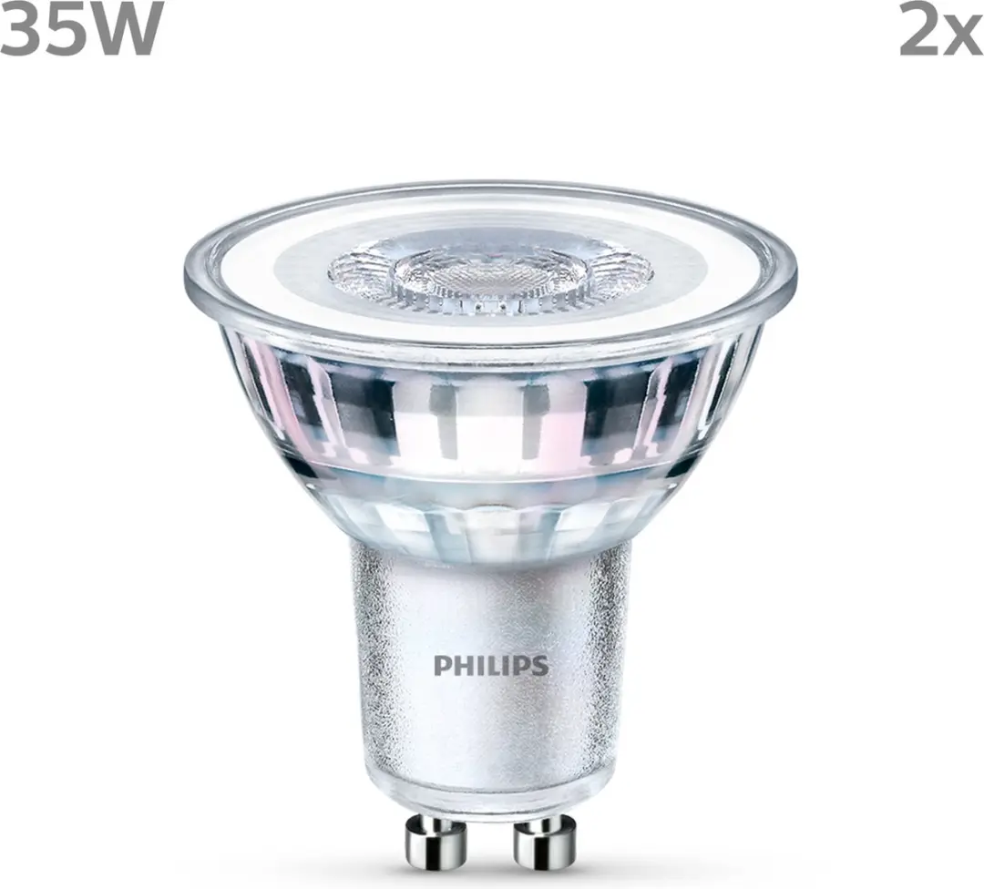 Philips LED Spot GU10 3,5W Warmwit - 2 Stuks - afbeelding 3 van 6