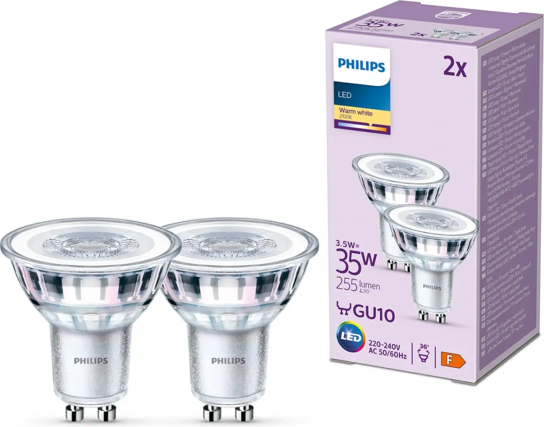 Philips LED Spot GU10 3,5W Warmwit