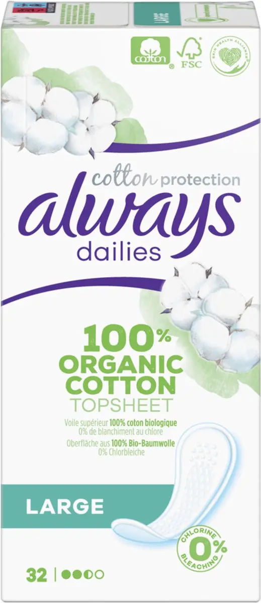 Always Dailies Inlegkruisjes Cotton Protection Large