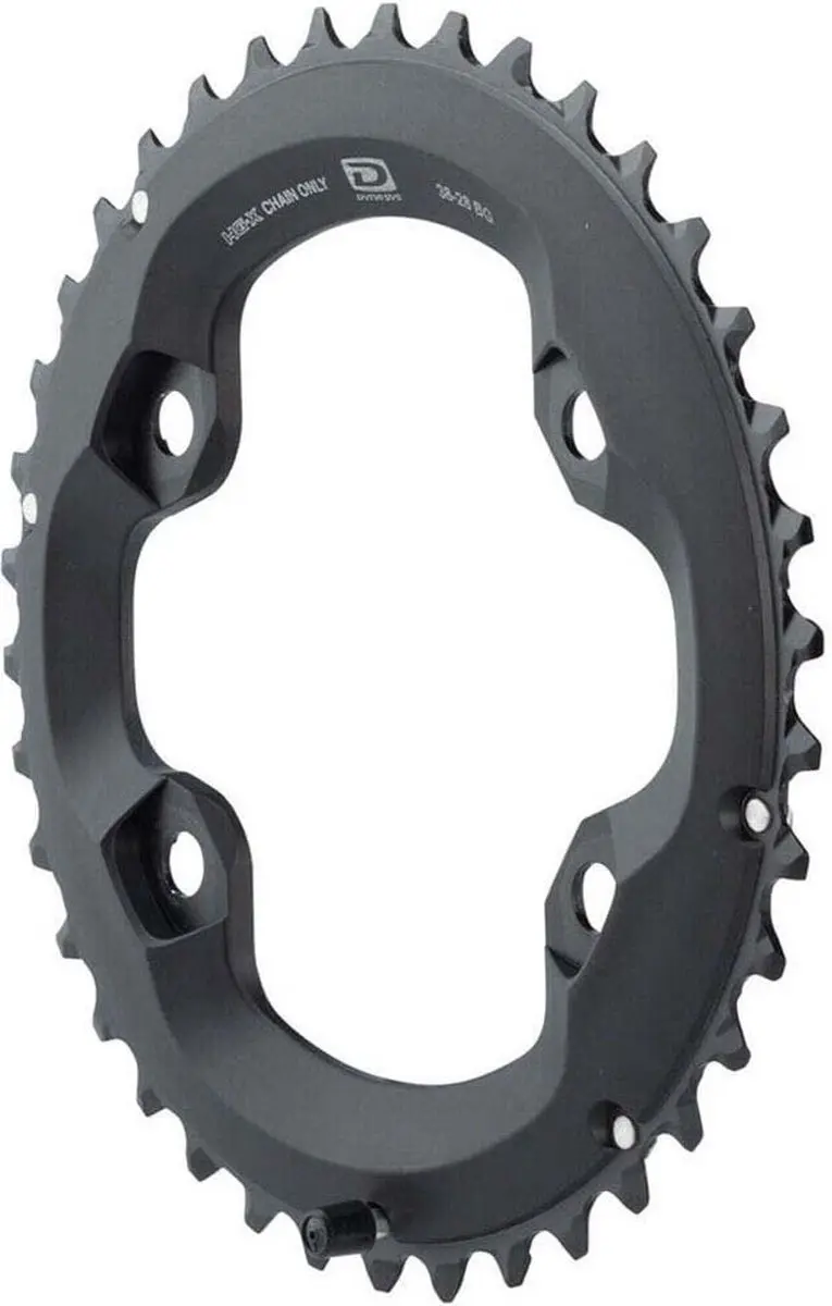Shimano Deore FC-M6000-2 Kettingblad 38T - 10-speed - Zwart - afbeelding 4 van 5