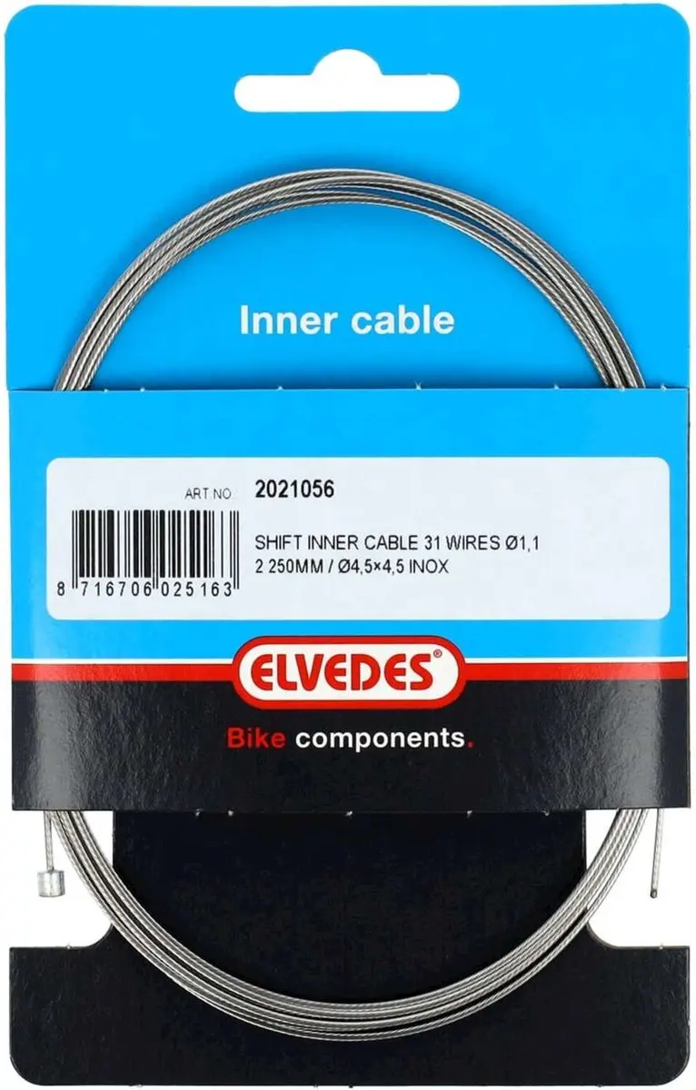 Elvedes Schakelbinnenkabel 2250mm RVS Slick N-nippel - afbeelding 2 van 2