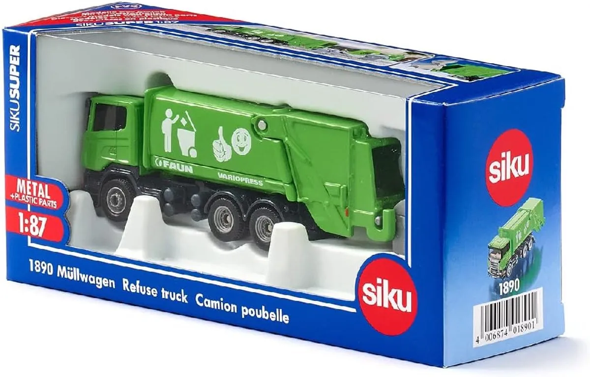 SIKU 1890 Scania Vuilniswagen 1:87 - Groen Metaal/Kunststof