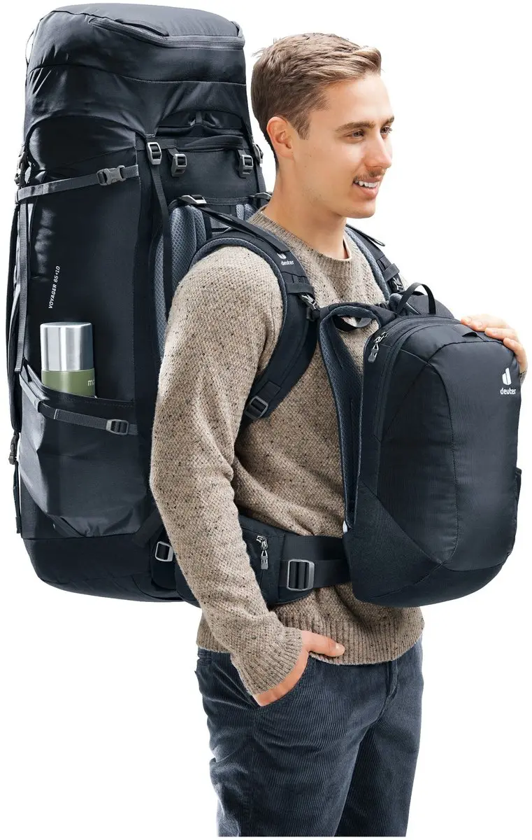 Deuter Voyager 65 Plus Rugzak - 65L - Zwart - afbeelding 5 van 6