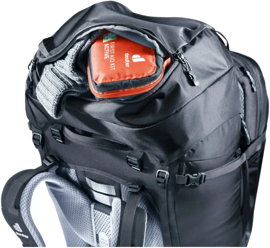 Deuter Voyager 65 Plus Rugzak - 65L - Zwart - afbeelding 3 van 6