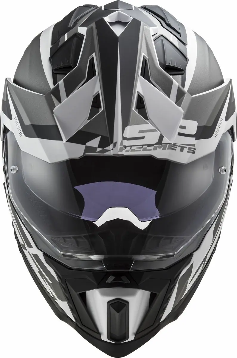 LS2 Explorer Alter MX701 Helm - Zwart/Wit - Maat XS