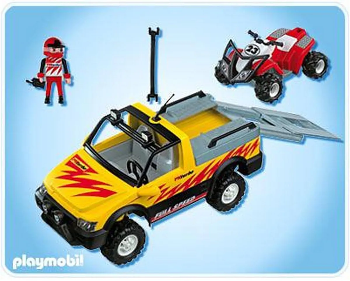 Playmobil Pick Up met Quad 4228 - Geel - afbeelding 6 van 6