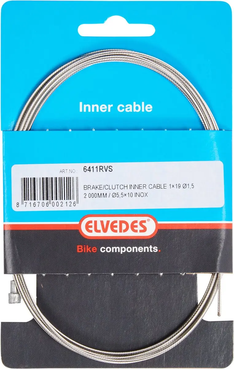 Elvedes Remkabel Binnen 6411 2000x1,6mm - Zilvergrijs - afbeelding 6 van 6