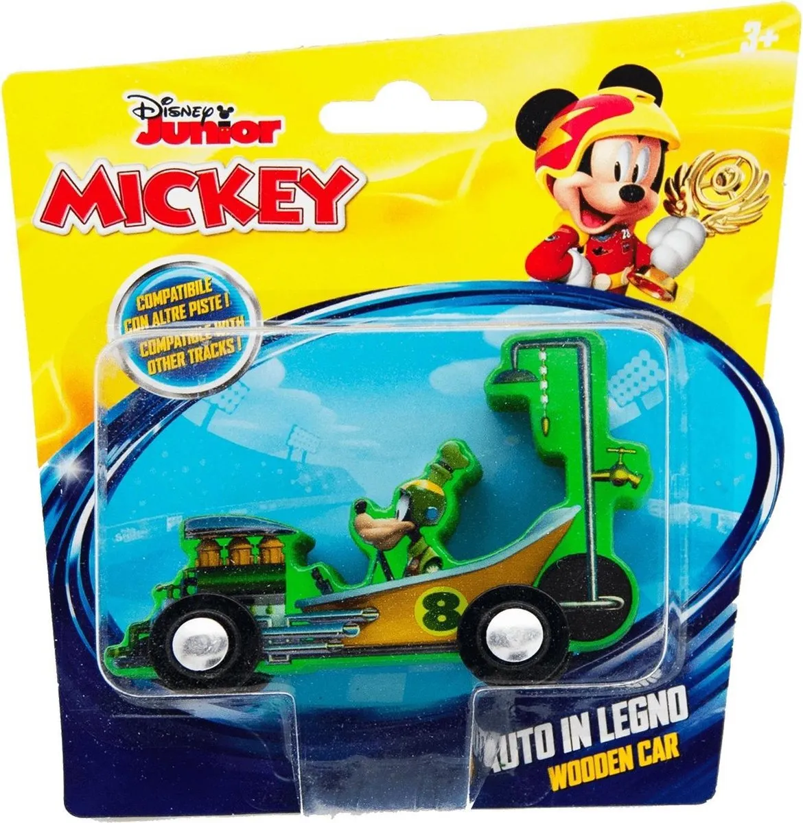 Disney Goofy Junior Houten Racewagen 15cm